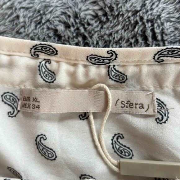 Sefra Womens Top Size XL‎ Paisley Western Boho Coastal Cowgirl Peasant 18179 - Picture 3 of 9